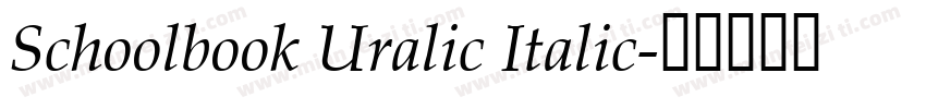 Schoolbook Uralic Italic字体转换